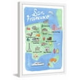 thumbnail image 1 of "San Francisco Site Map" Framed Painting Print, 1 of 5