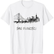 San Francisco Skyline California Bridge Souvenir T-Shirt