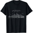 thumbnail image 1 of San Francisco Skyline Golden Gate Bridge California Gift T-Shirt, 1 of 3