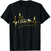 San Francisco Skyline Heartbeat California USA San Francisco T-Shirt