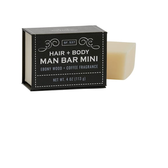 San Francisco Soap Company Hair and Body Mini-Bar 4oz Ebony Wood and Coffee