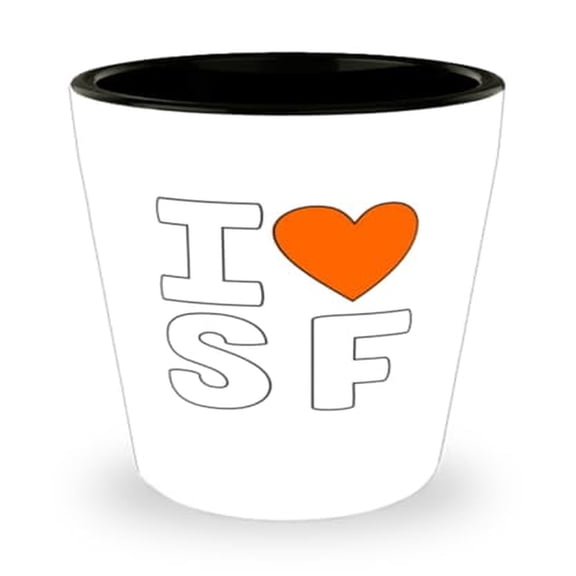 San Francisco Souvenir Shot Glass, 'I Love SF' Collectible Mini Glassware, Perfect California Gift, 1.5oz Cup for Travel Lovers