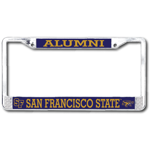 San Francisco State University Alumni Chrome License Plate Frame