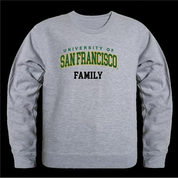 San Francisco State University Dons Family Crewneck Sweatshirt, Heather Grey - Small
