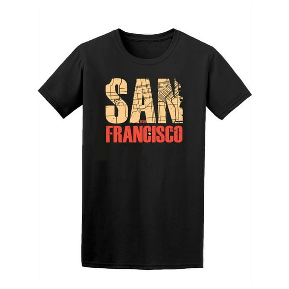 San Francisco Street Map Tee Men's -Image by Shutterstock