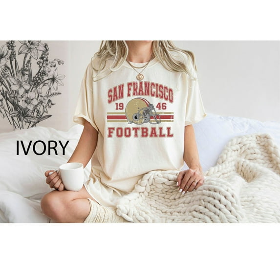 San Francisco T-Shirt, Comfort Colors San Francisco Super Bowl Champions Shirt, Sunday Football Tee,Ivory color,size 3XL