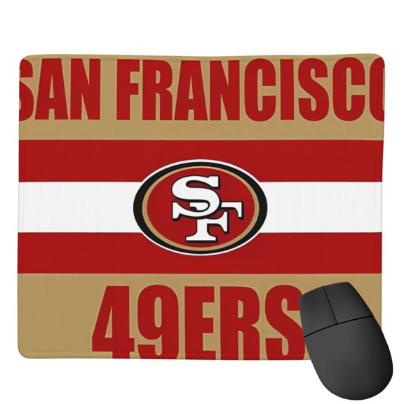 San_Francisco Team Anti-Slip Rubber Mouse Pad 7x9in Precision Lock Edge Mouse Pad American Football Theme Game Mouse Pad Fan Gift Smooth Operation