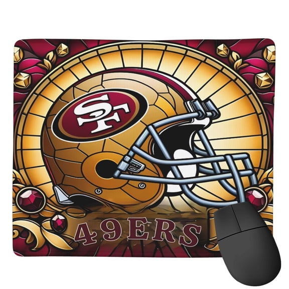San_Francisco Team Anti-Slip Rubber Mouse Pad 7x9in Precision Lock Edge Mouse Pad American Football Theme Game Mouse Pad Fan Gift Smooth Operation