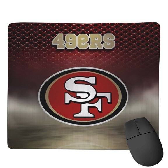 San_Francisco Team Anti-Slip Rubber Mouse Pad 7x9in Precision Lock Edge Mouse Pad American Football Theme Game Mouse Pad Fan Gift Smooth Operation