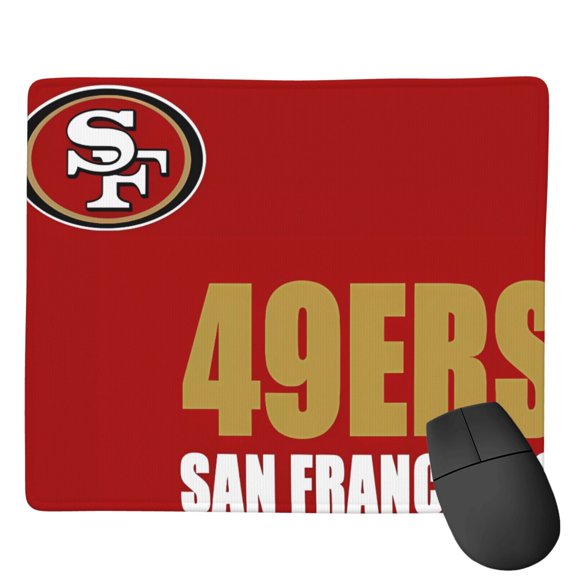 San_Francisco Team Anti-Slip Rubber Mouse Pad 7x9in Precision Lock Edge Mouse Pad American Football Theme Game Mouse Pad Fan Gift Smooth Operation
