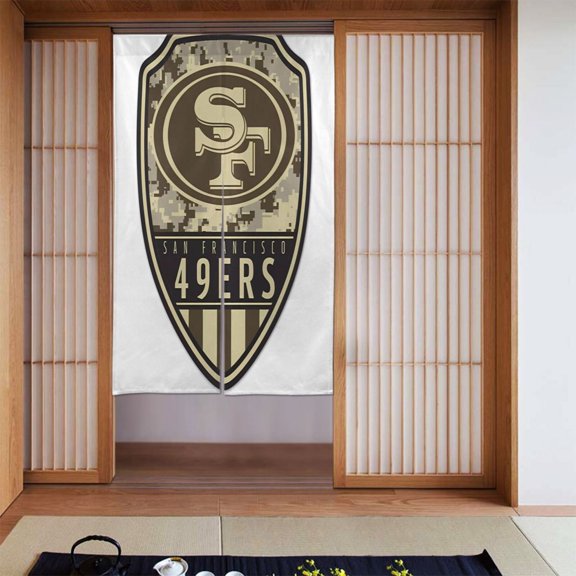 San_Francisco Team Customized Polyester Door Curtain 34x56in Bathroom, Kitchen Door Curtain Doorway Partition Home Decoration Curtain Fan Gift