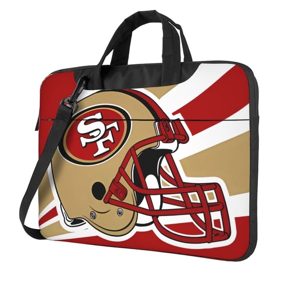 San_Francisco Team Customized Ultra-Thin Portable Single-Shoulder Laptop Bag 14in/15.6in Shockproof Soft Lining Double Zipper Computer Bag Three-Layer Storage Space