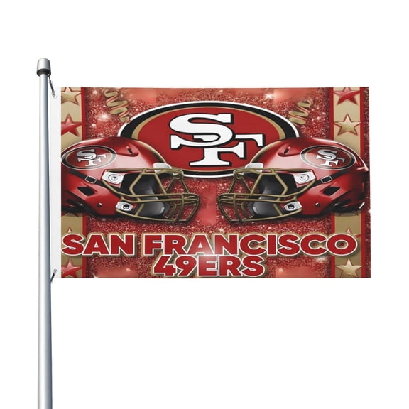 San_Francisco Team Double Sided Flag 3x5ft Garden Hanging Flag Match Support Flag American Football Fan Home Decor Flag Football Fan Gift