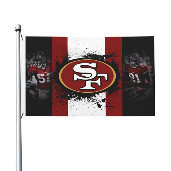 San_Francisco Team Double Sided Flag 3x5ft Garden Hanging Flag Match Support Flag American Football Fan Home Decor Flag Football Fan Gift