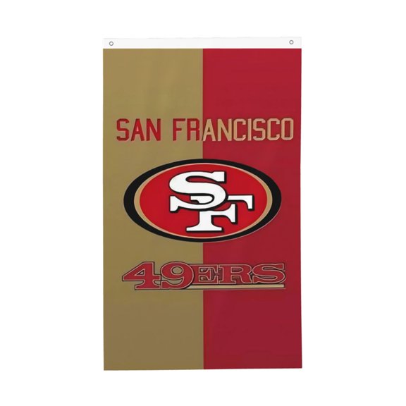 San_Francisco Team Double Sided Flag 3x5ft Garden Hanging Flag Match Support Flag American Football Fan Home Decor Flag Football Fan Gift