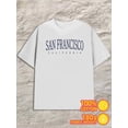 thumbnail image 1 of Greenink San Francisco Tee men's 180G Cotton white Fashion Unisex Shirt Short Sleeve tshirts Retro Unisex Shirt Cotton tshirts Unique Design Unisex Shirt Short Sleeve t, 1 of 7