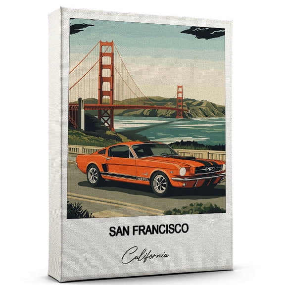 San Francisco Travel Art Canvas Modern Wall Art Inspired by California Canvas Great Gift for Travel Lovers Ready to Hang