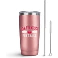 thumbnail image 1 of San Francisco Tumbler with Lids and Straws Insulated Stainless Steel Cup Travel Coffee Mug Football Gifts 20 Oz, 1 of 6