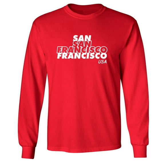 San Francisco USA Adult Long Sleeve T-shirt