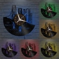 thumbnail image 1 of San Francisco city View Vinyl Wall Clock, Vinyl Record Clock Wall Art Silent & Non-ticking(12 inchs C-LED), 1 of 6