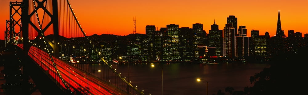 San Franscisco CA Canvas Art - Panoramic Images (27 x 9)