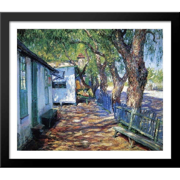 San Gabriel Road 32x28 Large Black Wood Framed Print Art by Guy Rose