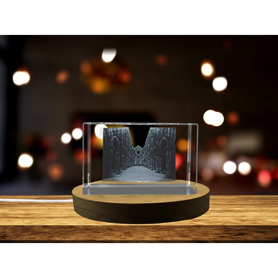 San Galgano Abbey 3D Engraved Crystal Gift