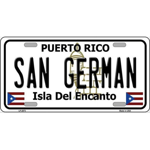 San German Puerto Rico Metal Novelty License Plate LP-2873