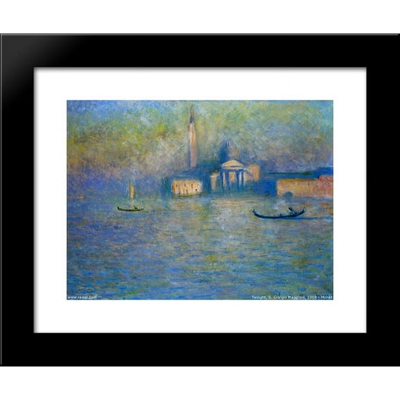 San Giorgio Maggiore, Twilight 20x24 Framed Art Print by Monet, Claude