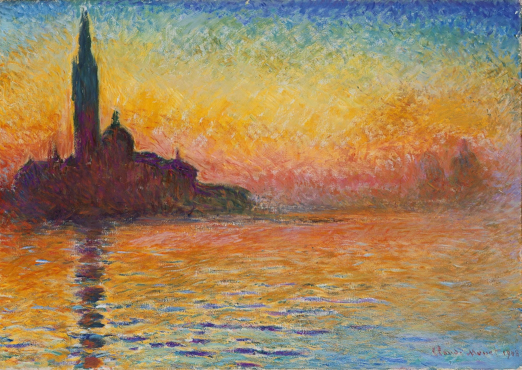 San Giorgio Maggiore by Twilight 1912 Canvas Art - Claude Monet (18 x 24)