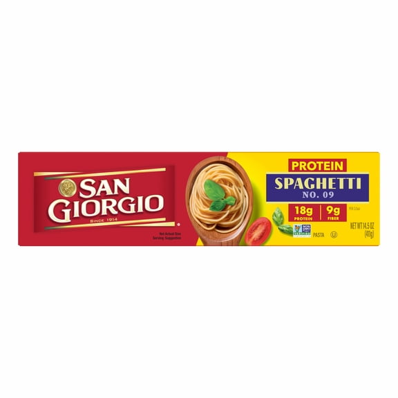 San Giorgio Protein Spaghetti - Meatless Nights Everyone Loves, 14.5 oz (20-Pack Case)