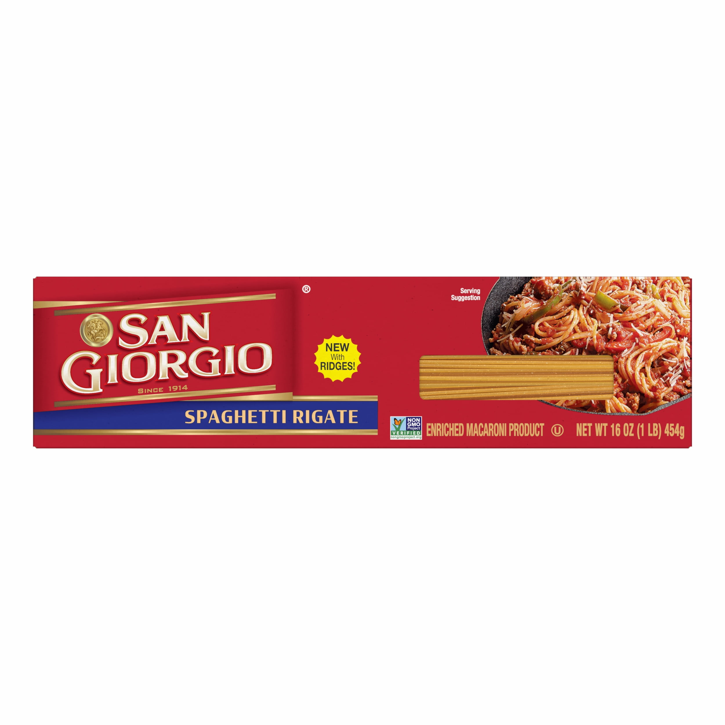 Spaghetti With Ridges San Giorgio Spaghetti Rigate Protein, Ridges for Enhanced Sauce ...