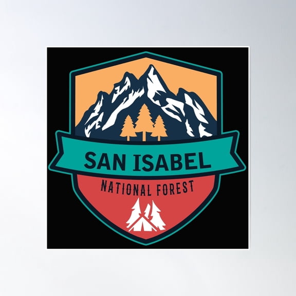 San Isabel National Forest Poster Wall Art, Modern Wall Decor, 16x16 UNFRAMED
