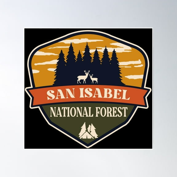 San Isabel National Forest Poster Wall Art, Modern Wall Decor, 8x12 UNFRAMED