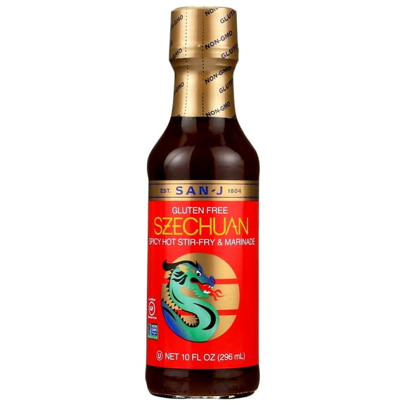 San J Cooking Sauce Szechuan, 10 Fl Oz
