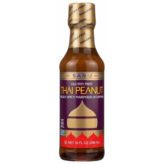 San J Cooking Sauce Thai Peanut, 10 Fl Oz