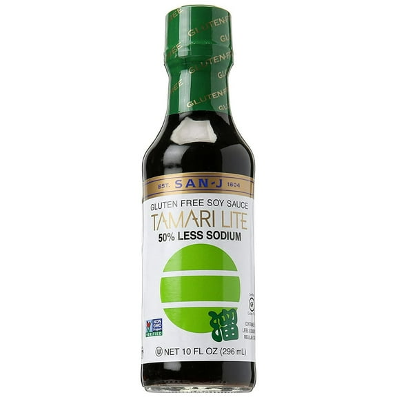 San-J Gluten Free Soy Sauce Tamari Lite -- 10 fl oz Pack of 2