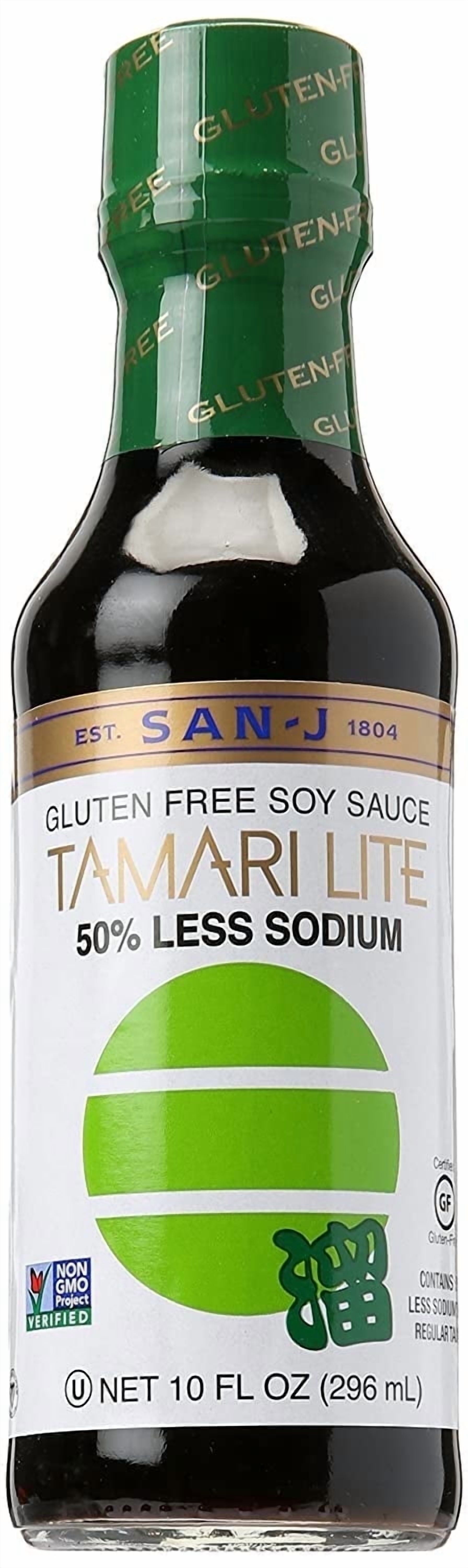 San-J Gluten Free Soy Sauce Tamari Lite -- 10 fl oz Pack of 4