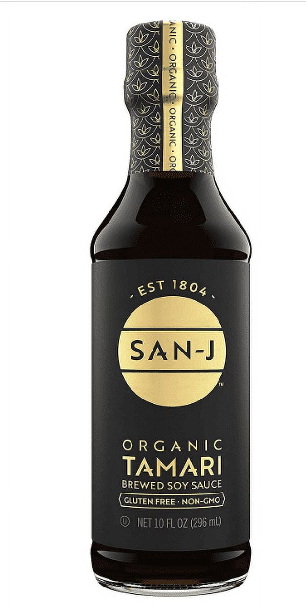 San J Organic Gluten Free Soy Sauce Tamari 10 fl oz Pack of 2