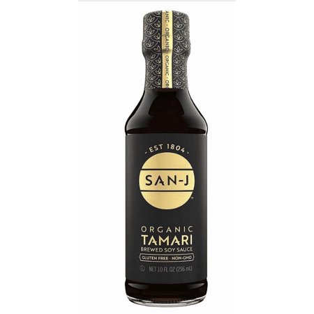 San J Organic Gluten Free Soy Sauce Tamari 10 fl oz Pack of 4