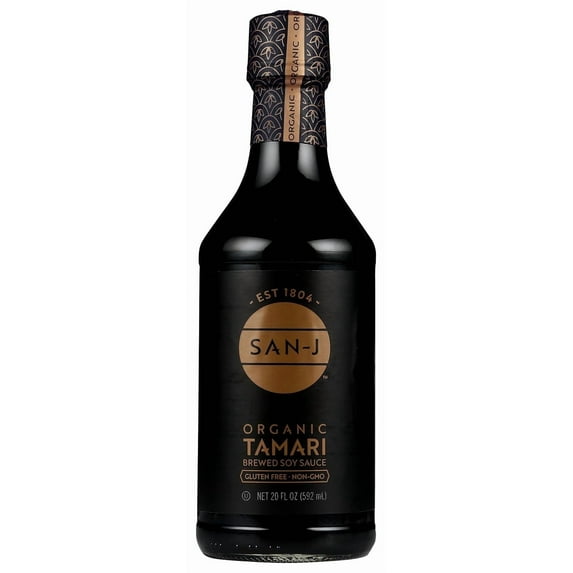 San-J Organic Gluten Free Soy Sauce Tamari -- 20 fl oz Pack of 4