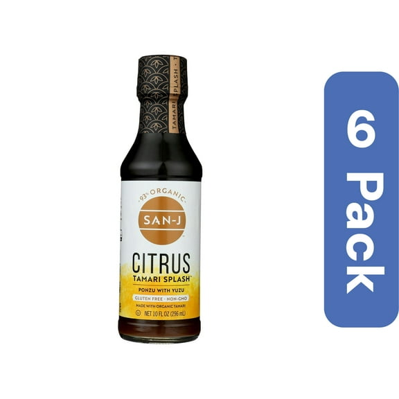 San J Splash Citrus Tamari 10 oz (Pack of 6)