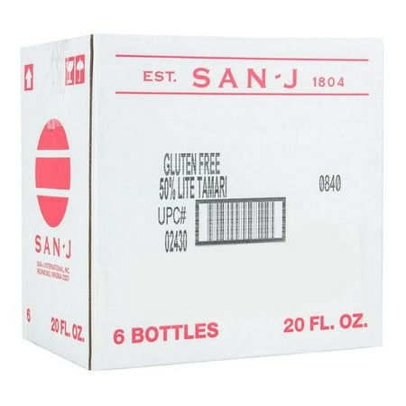 San-J Tamari Lite, Soy Sauce, GF-6 x 20 floz