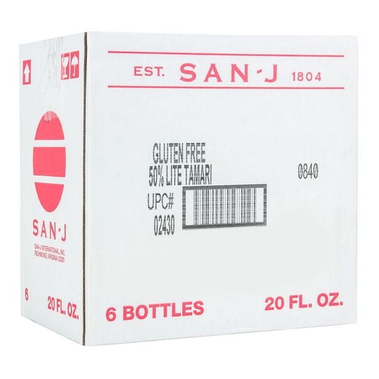 San-J Tamari Lite, Soy Sauce, GF-6 x 20 floz