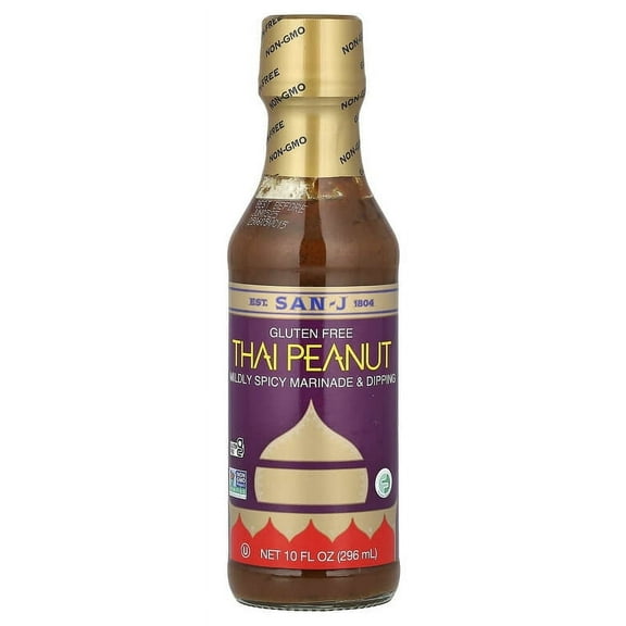 San-J Thai Peanut Mildly Spicy - 10 fl oz Pack of 3
