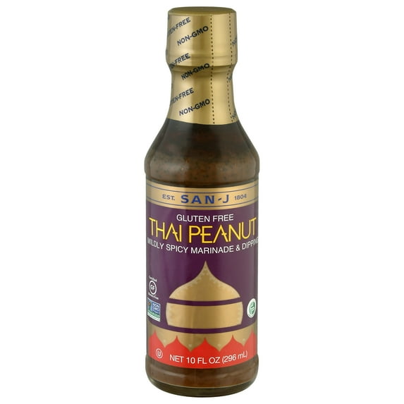 San J Thai Peanut Sauce Gluten-Free 10 oz (Pack Of 6)