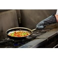 thumbnail image 1 of San Jamar 800FG17 BestGuard Commercial Heat Protection Up to 450 F Oven Mitts Pair, 17" Length, Tan, 1 of 2