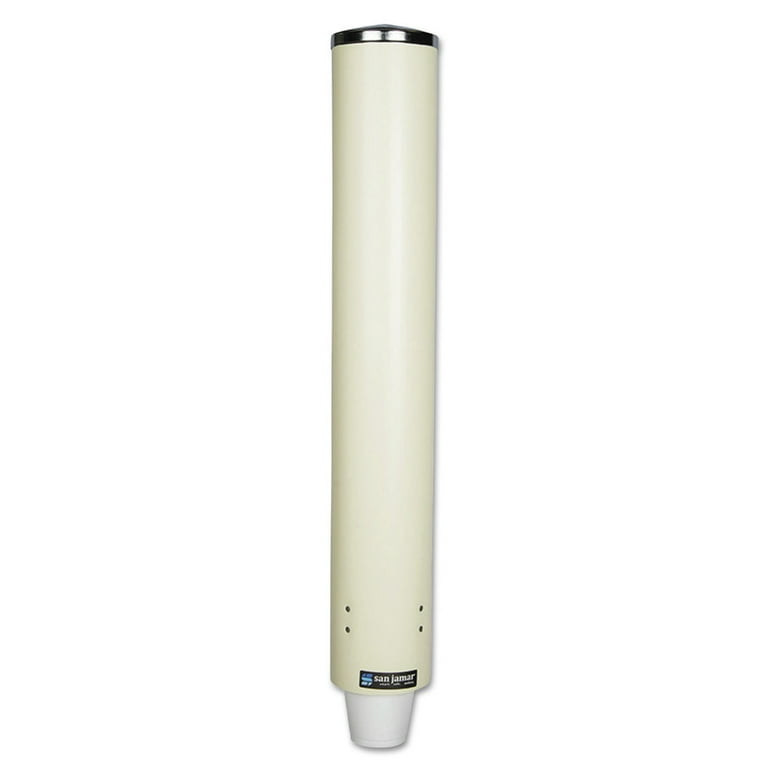 Foam Cup Dispenser with Removable Cap, For 4 oz to 10 oz Cups, Sand Foam Cup Dispenser with Removable Cap, For 4 oz to 10 oz Cups, Sand
