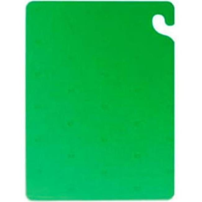 San Jamar CB121812GN Cut-N-Carry 12 x 18 Green Cutting Board"