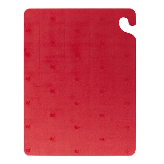 San Jamar CB152012RD Cut-N-Carry 15 x 20" Red Cutting Board